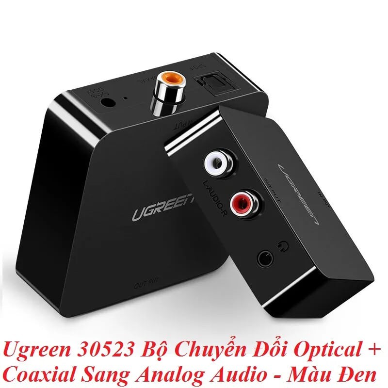 [Mã 99ELSALE hoàn 7% đơn 300K] Ugreen 30523 Bộ Chuyển Đổi Optical + Coaxial Sang Analog Audio 30523