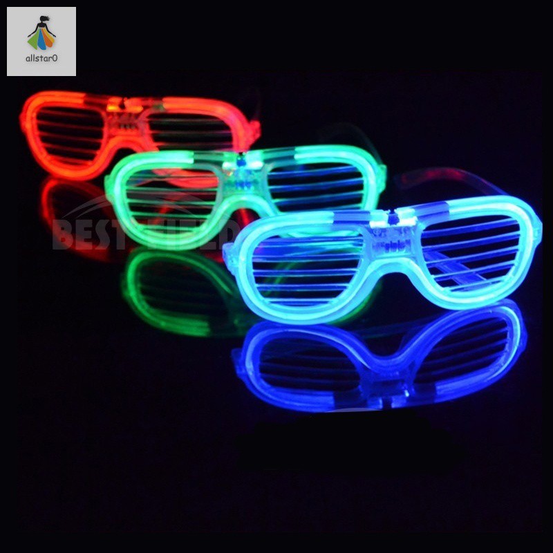 Led 3 Mode Led Flashing Glow Shutter Glasses EL Glasses with Battery for Event Party Supplies