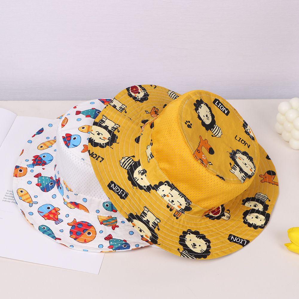 Nón Vành Fedoras Họa Tiết Hoạt Hình Thời Trang Đi Biển Dành Cho Trẻ