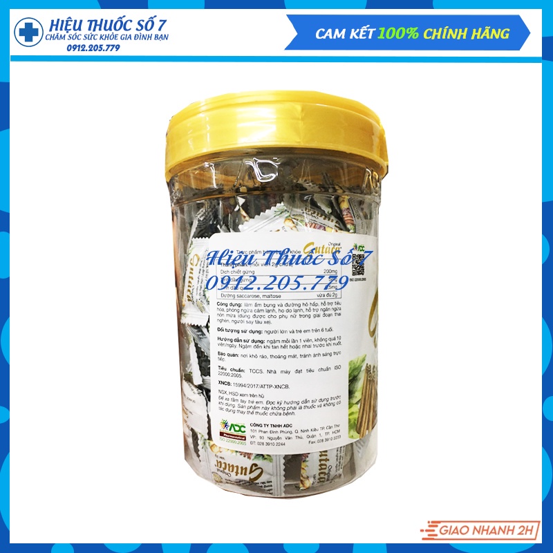 Kẹo gừng Gutaca Original set 10 viên - Làm ấm bụng, ngăn ngừa nôn mửa, hỗ trợ đường hô hấp, tiêu hóa