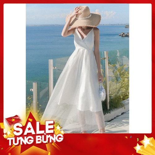 -HÀNG NHẬP KHẨU Váy maxi dáng dài màu trắng cao cấp Liên hệ mua hàng 084.209.1989