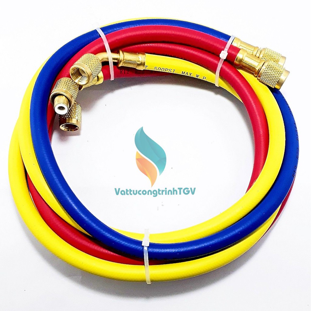 Bộ 03 dây nạp gas YOULZ dùng cho gas R22 - 2500/500PSI dài 1.2m