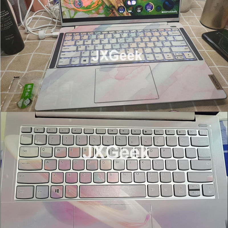 Sticker 3 Mặt Họa Tiết Hoạt Hình Dễ Thương Chống Trầy Chống Thấm Nước Trang Trí laptop lenovo ideapad 5 14itl05 14 '' inch