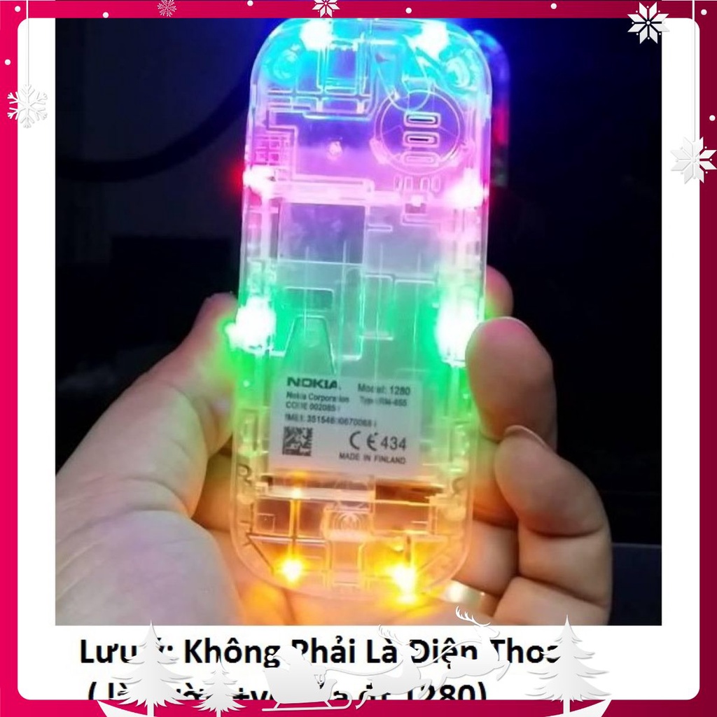 Combo Vỏ trong suốt+ Sườn led Cho nokia 1280