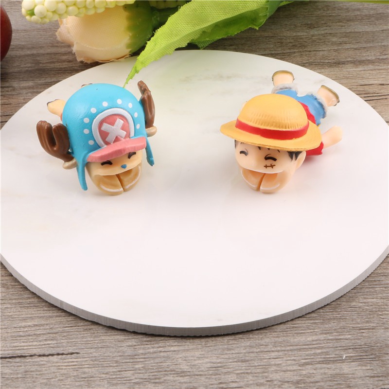 Phụ kiện bảo vệ dây cáp sạc USB kiểu dáng One Piece Chopper Luffy Zoro dễ thương