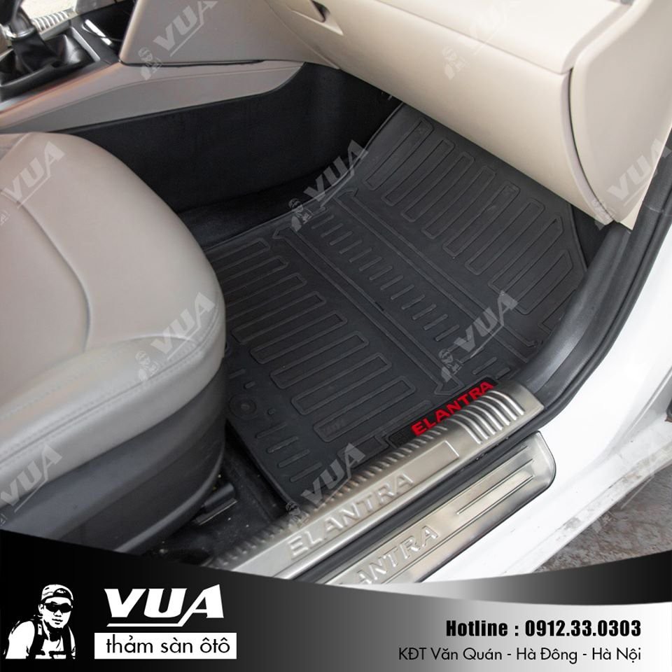 Thảm lót sàn cao su đúc nguyên khối theo xe  ELANTRA 2017+   (00 01)