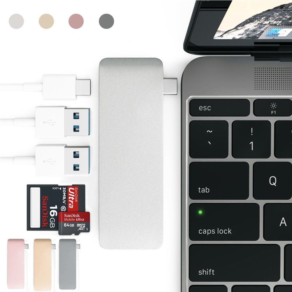 Cáp SạC 5 Trong 1 USB C Hub 3.0 Type-C Cho Macbook Pro Mac PC Laptop