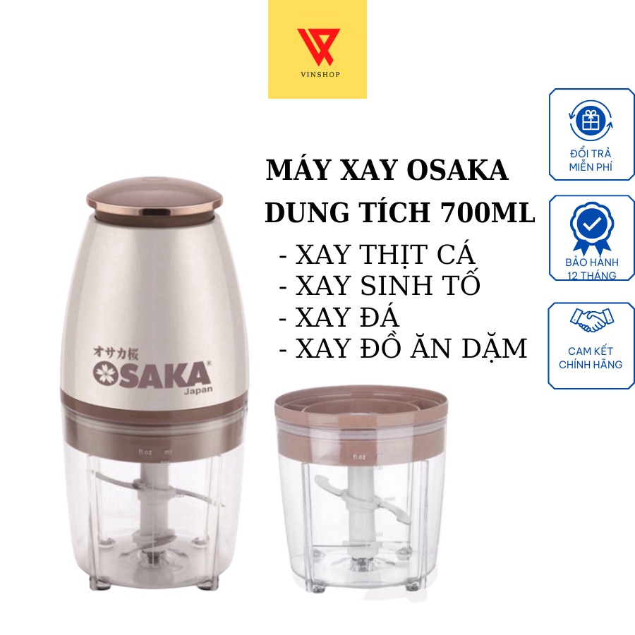 Máy Xay Thịt Đa Năng Cầm Tay OSAKA Nắp Đồng, Nhỏ Gọn, Mạnh Mẽ, Tiện Dụng Bảo Hành 12 Tháng.