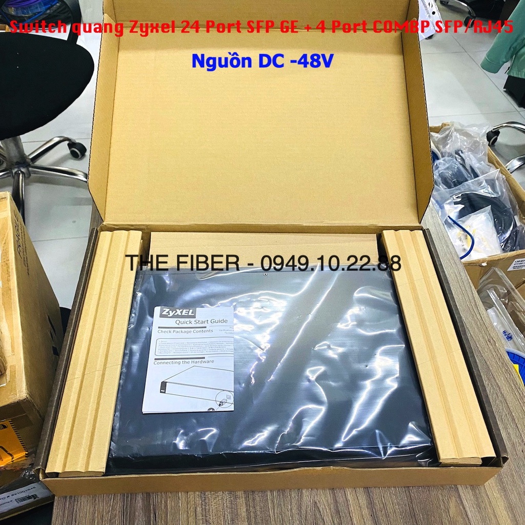 Switch Quang Zyxel MGS3520-28F 24-Port SFP GE + 4 Port COMBO RJ45/SFP GE, Nguồn DC-48V