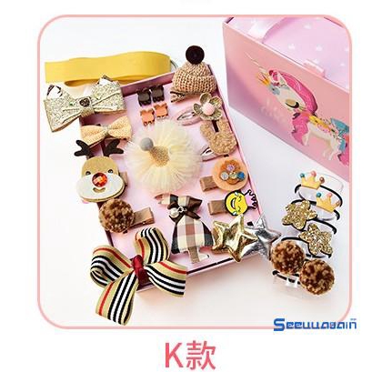 Set 24 kẹp tóc nhiều kiểu dáng dễ thương cho bé gái