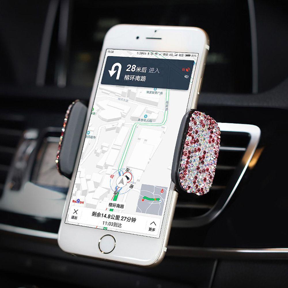 Giá Đỡ Điện Thoại REBUY1 Gắn Kính Chắn Gió Xe Hơi Họa Tiết Lấp Lánh