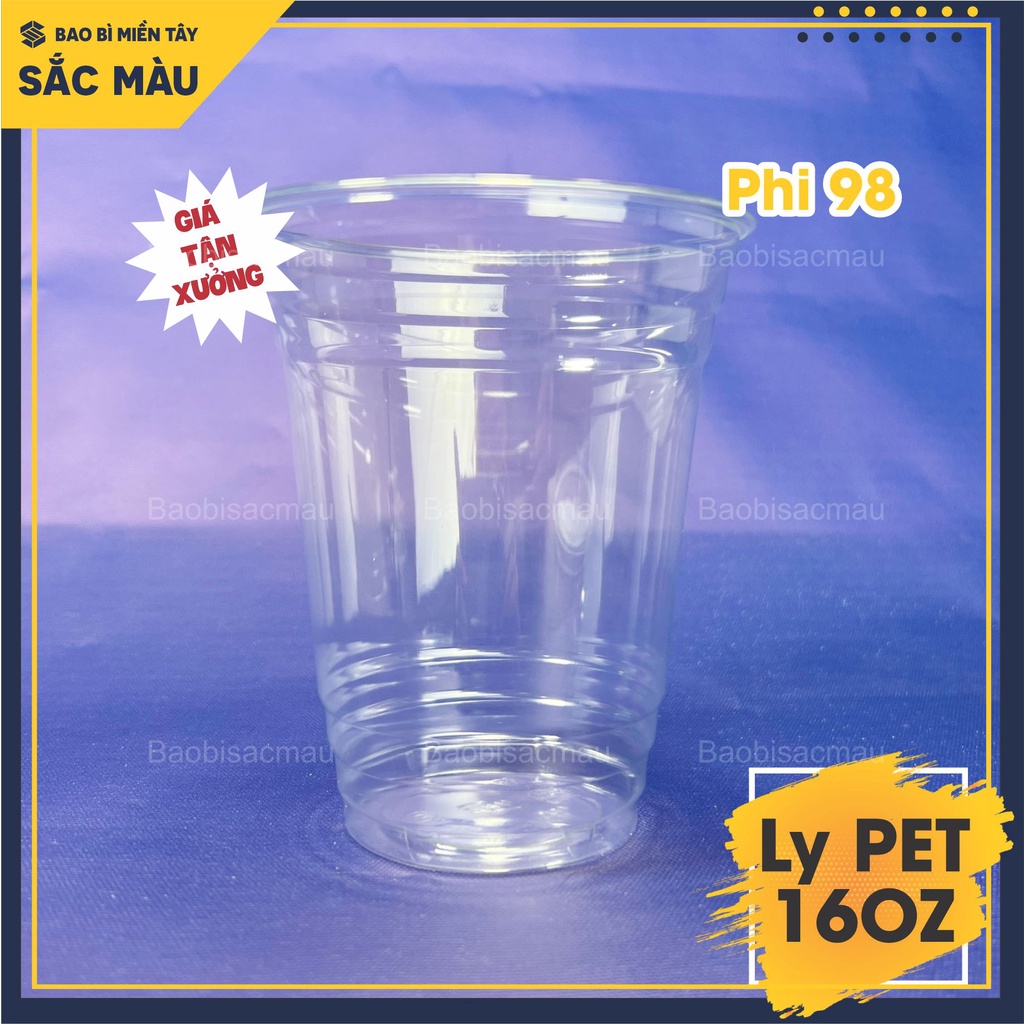 50 cốc nhựa/ ly nhựa PET 500ml phi 98