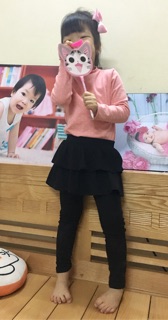 Áo chấm bi dài tay cho bé gái