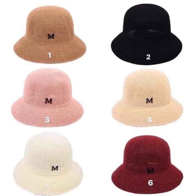 Mũ cói chữ M BUCKET