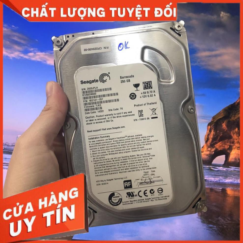 Ổ cứng HĐ cũ Seagate, WD, Toshiba 250G, ổ cứng cũ hdd 250g, 500g, 1Tb 2TB ổ cứng máy tính cũ, ổ cứng pc cũ