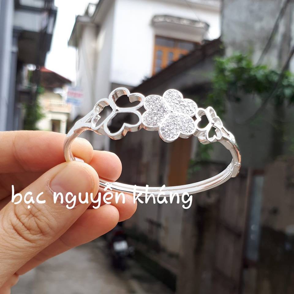 LẮC TAY CỎ 3 LÁ 4 LÁ BẠC TA