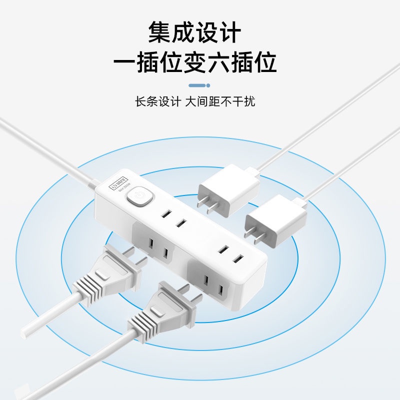Ổ Cắm Điện 2 Lỗ Mini Đa Năng Dài 2m