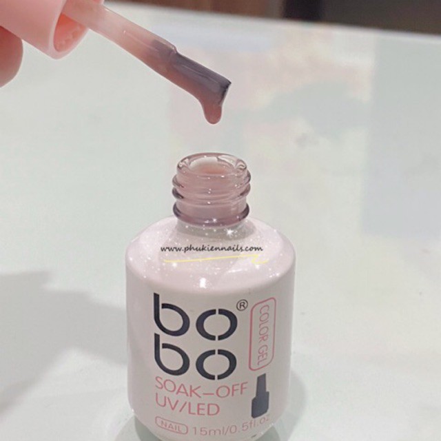 Sơn thạch nude bobo, sơn gel thạch màu nude hoa hồng Thiên Di Nail