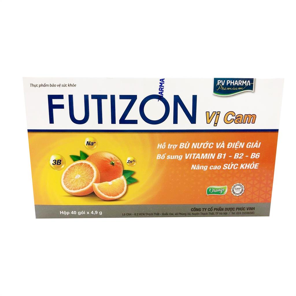 Gói bù nước oresol Futizon Dược Phúc Vinh vị cam-Bù nước và điện giải, dễ uống (1 gói)