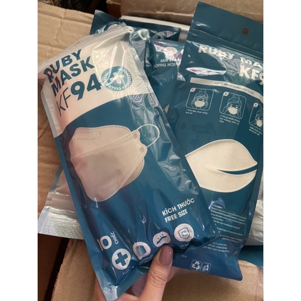 KHẨU TRANG RUBY MASK KF94 4D (Túi 10 cái) | BigBuy360 - bigbuy360.vn