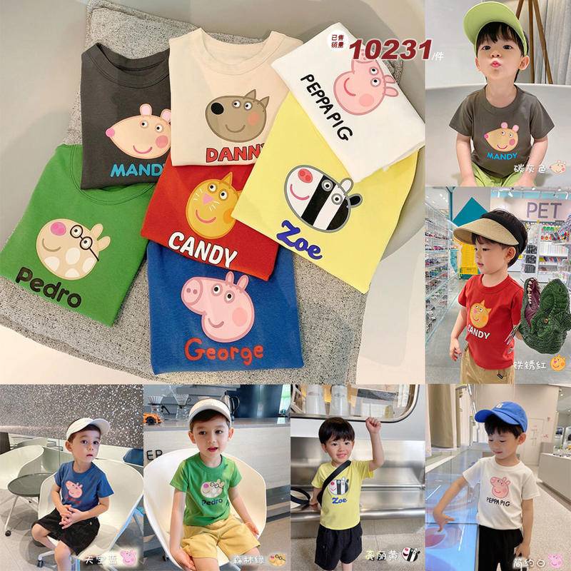 Áo Thun Cotton Tay Ngắn Cổ Tròn Màu Trơn Thời Trang Mùa Hè Hàng Mới Dành Cho Trẻ Em