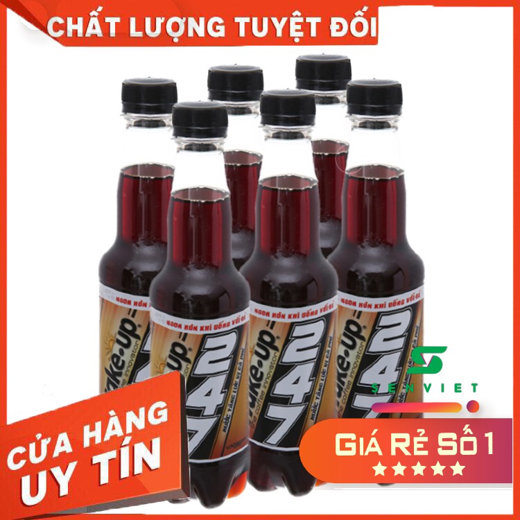 Lốc 6 chai nước tăng lực Wake up 247 vị cà phê 330ml