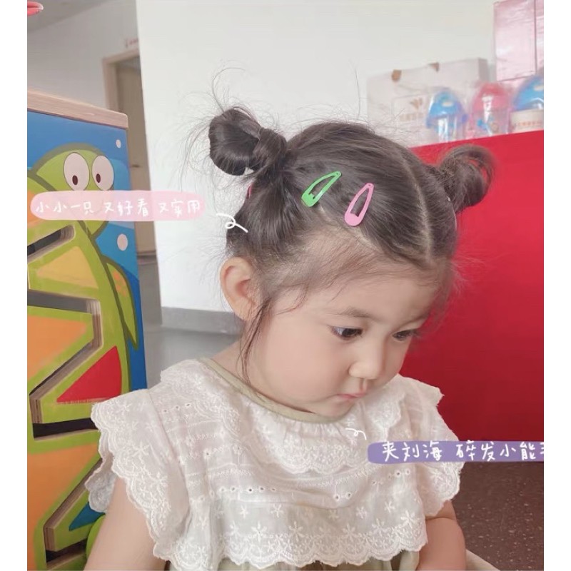 Kẹp tóc nhiều màu kiểu đơn giản vintage cho mẹ và bé