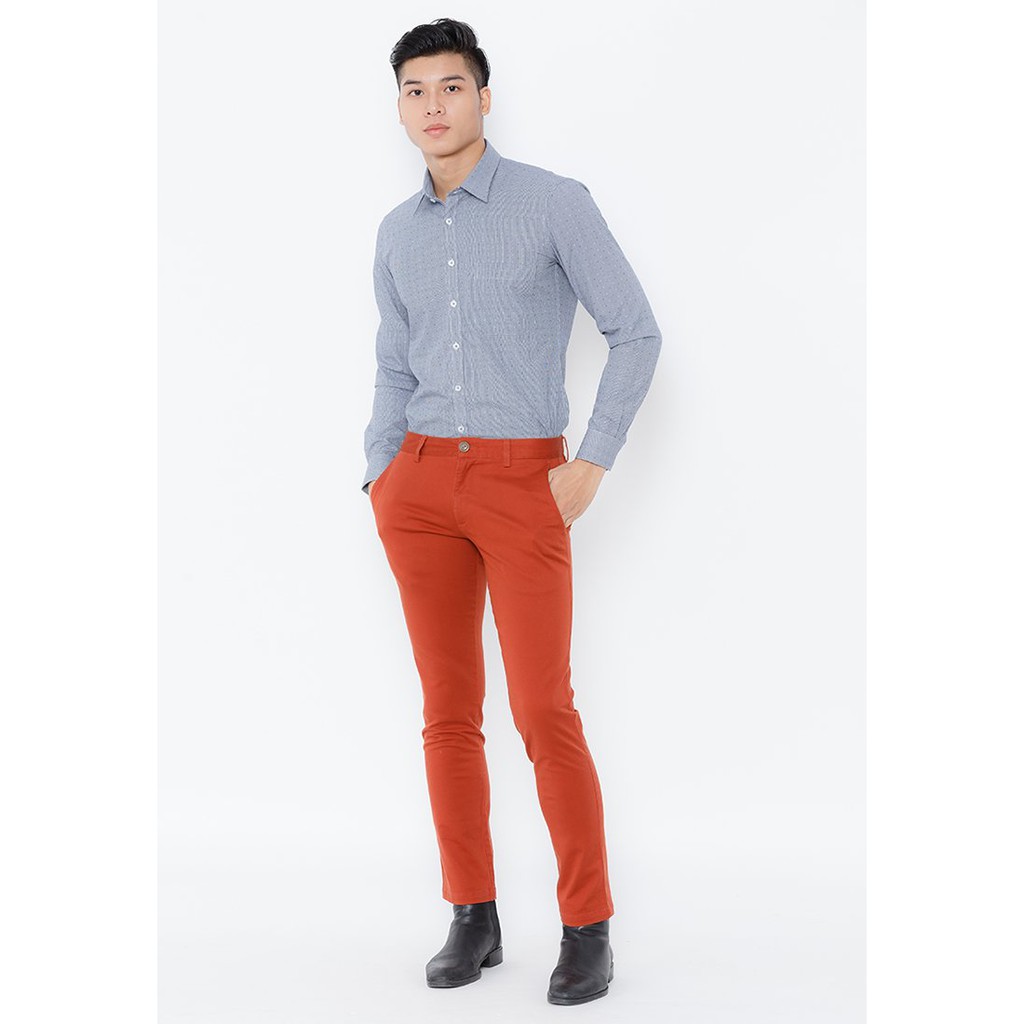 Quần kaki Novelty slim fit màu cam đậm NQKMMDNCSF1608870