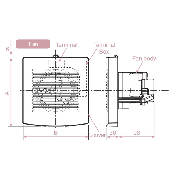 Quạt hút gắn tường Panasonic FV-15EGS1