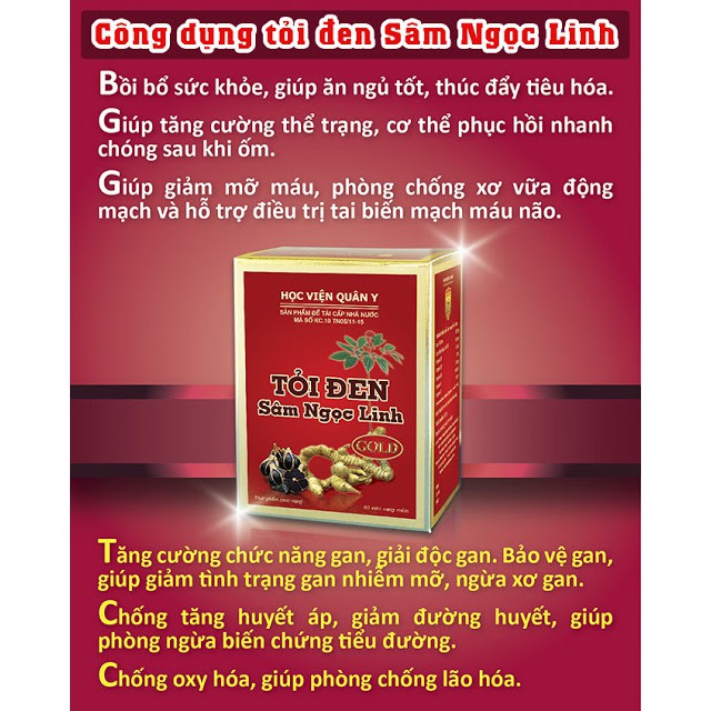 Tỏi Đen Sâm Ngọc Linh Gold - Học viện Quân Y | BigBuy360 - bigbuy360.vn