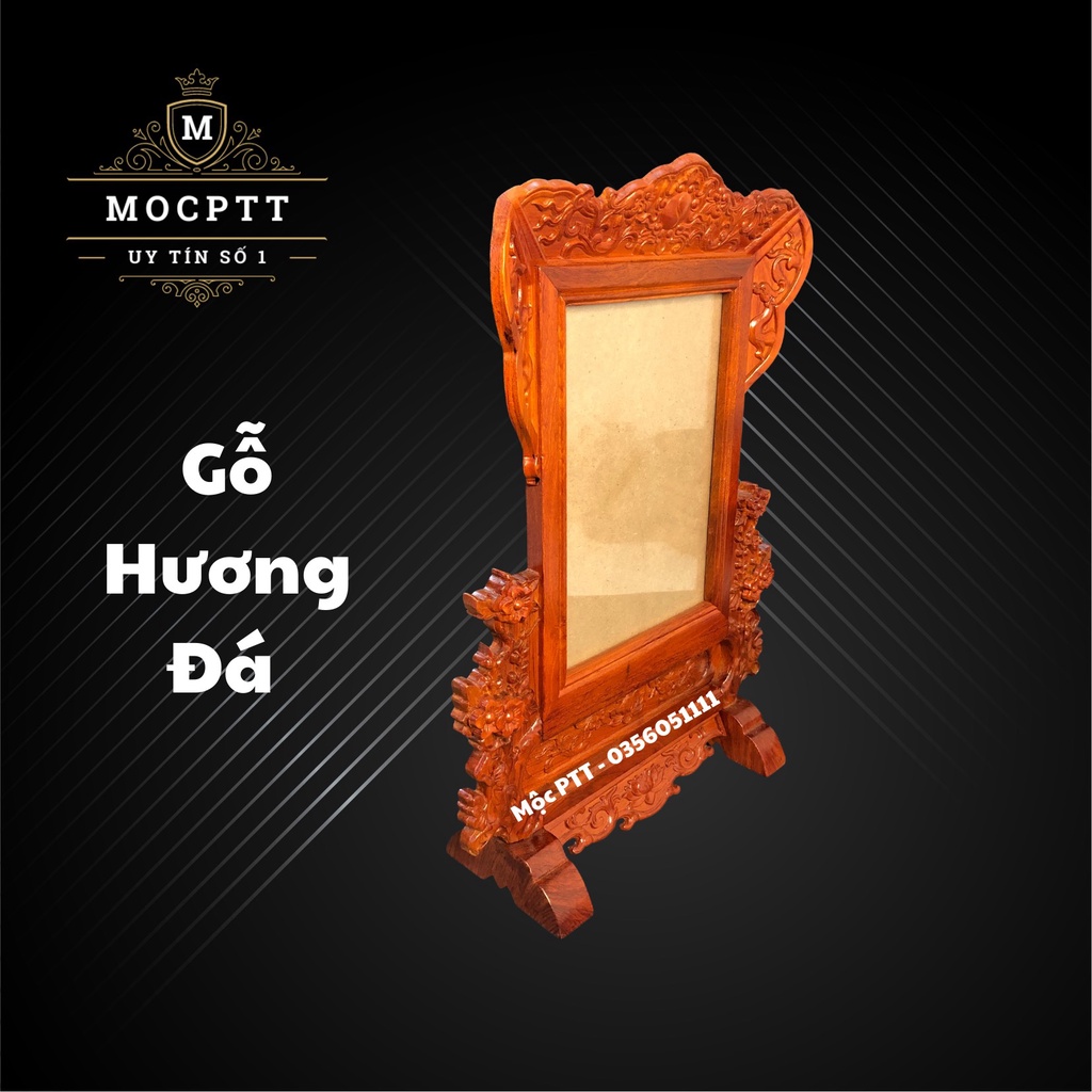 Khung Ảnh Thờ chiện Mai khung Trơn gỗ Hương kích thước 20 x 30 cm và 25 x 35 cm đồ dùng phòng thờ