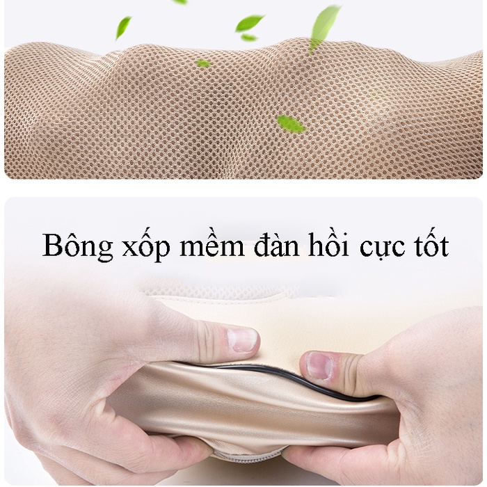 Gối massage cổ vai gáy ☀️FREESHIP☀️ gối massage 20 bi hồng ngoại thế hệ Premium, đánh tan những cơn đau cổ vai gáy lưng