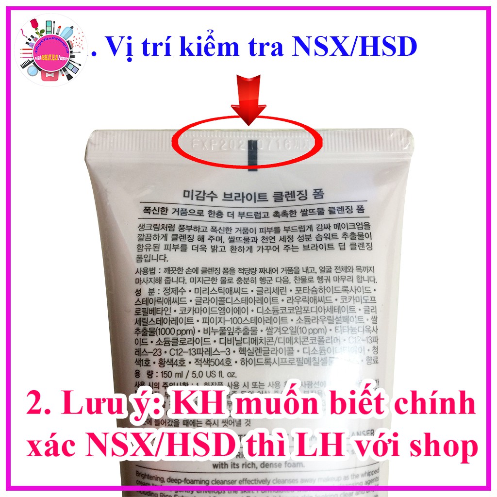 SỮA RỬA MẶT THEFACESHOP RICE WATER BRIGHT FOAMING CLEANSER (KHÔNG HẠT) | BigBuy360 - bigbuy360.vn