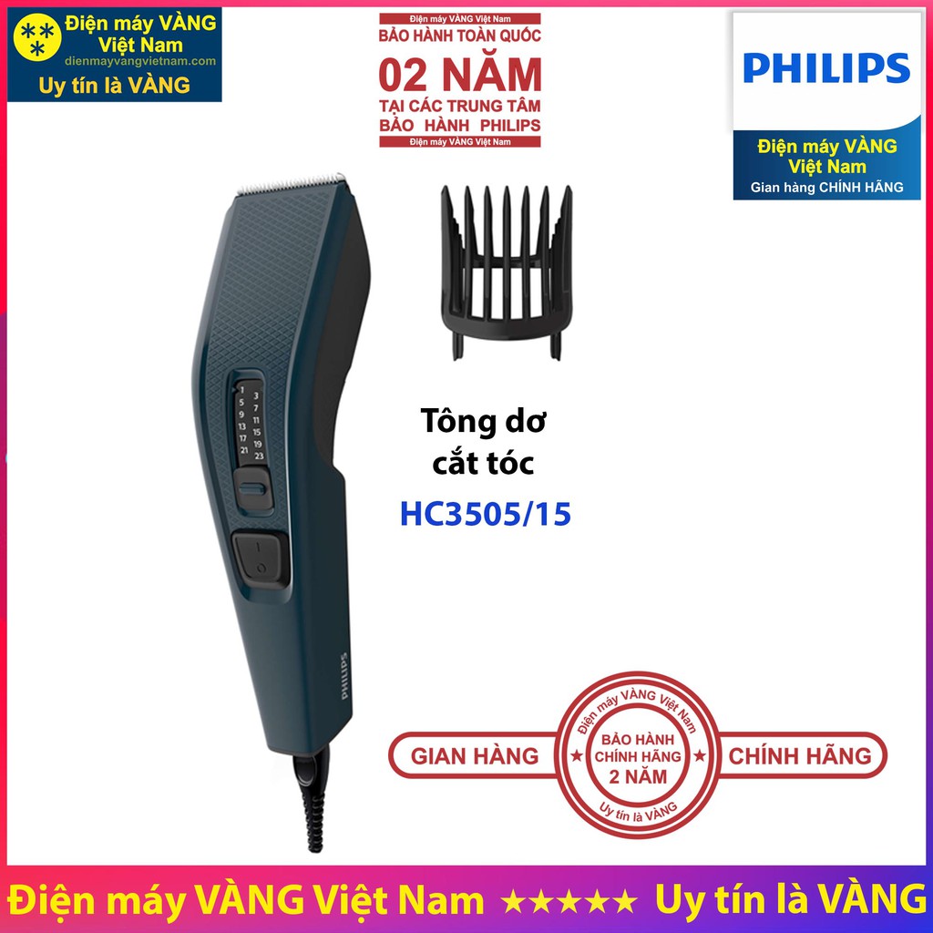 Tông đơ cắt tóc Philips HC1055 HC3505 HC3520 - Hàng chính hãng (Bảo hành 2 năm toàn quốc)