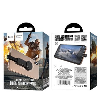 Jack chuyển Đổi 2 Cổng chân IPVừa Nghe Vừa Sạc Hỗ Trợ mic Đàm Thoại chơi game bubg hoco