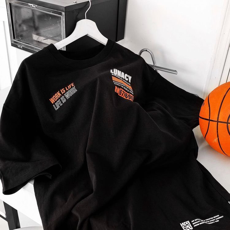 Áo thun tay lỡ B.S.K.L LUNACY phông Unisex nam nữ Cotton oversize form rộng LUNACY TB020 | BigBuy360 - bigbuy360.vn