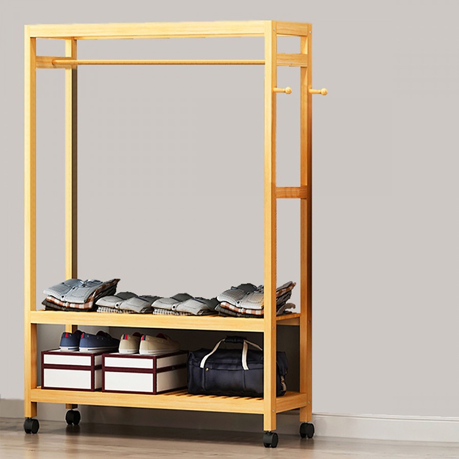 Tủ treo quần áo có bánh xe - khung treo quần áo 100cm - tủ quần áo