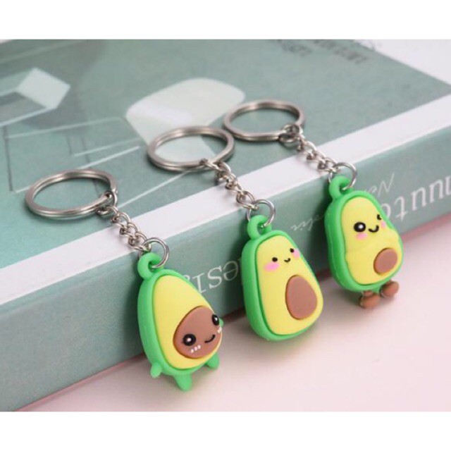Móc khóa trái bơ cute