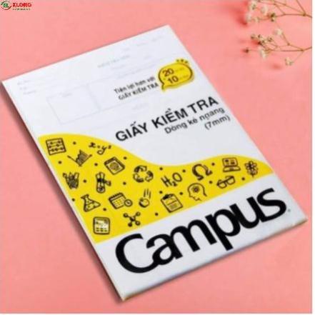 Giấy kiểm tra kẻ ngang Campus TP-BM70G-30 - Màu vàng