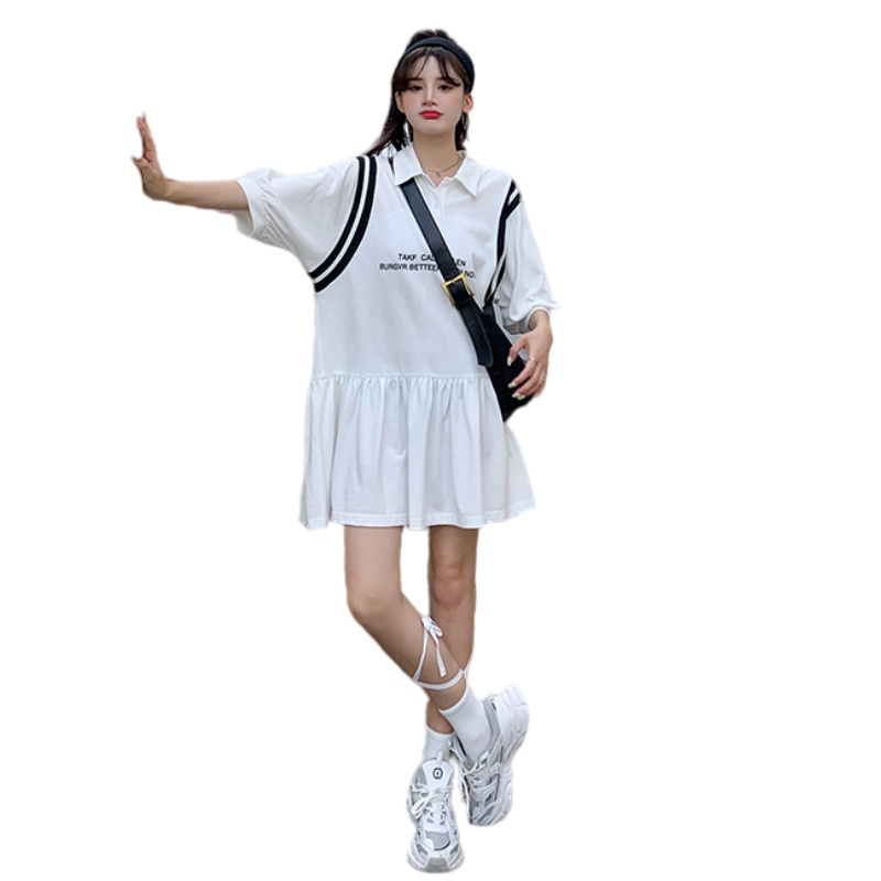 Đầm suông PERTY cổ polo phong cách Hàn Quốc cho nữ