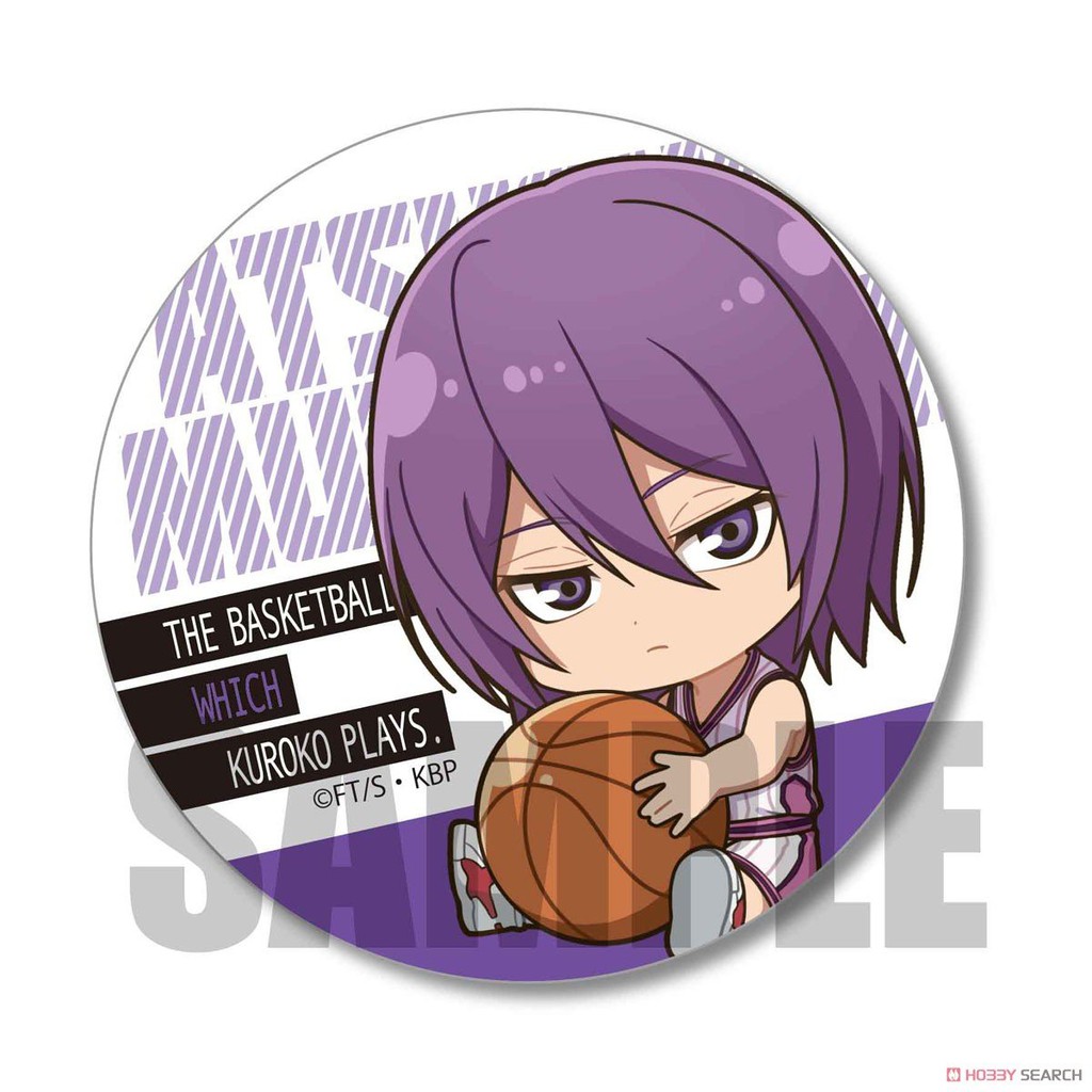 Huy hiệu cài áo IN HÌNH Kuroko no Basket Tuyển thủ vô hình ver ôm bóng anime chibi dễ thương tiện lợi
