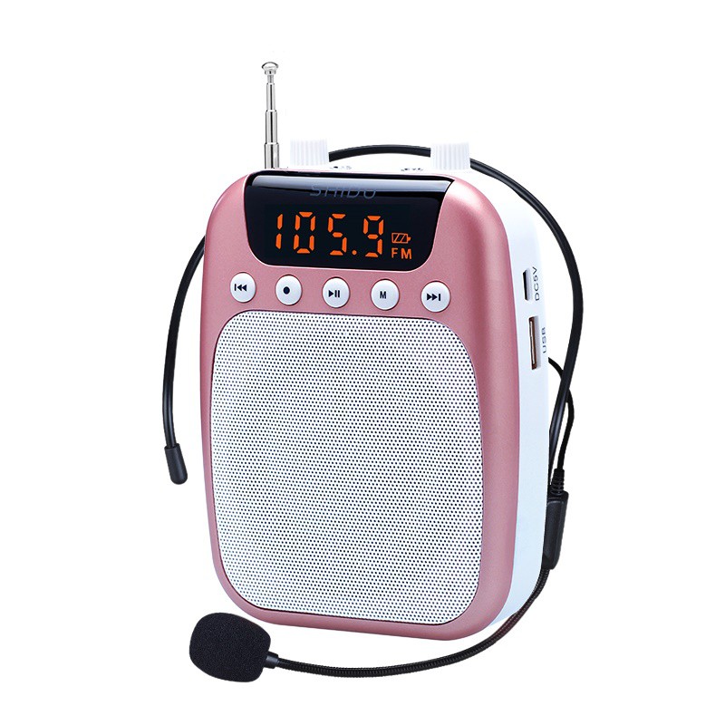 Máy Trợ Giảng SHIDU SD-S358 Kèm 01 Micro không Dây Và 01 Micro Có Dây