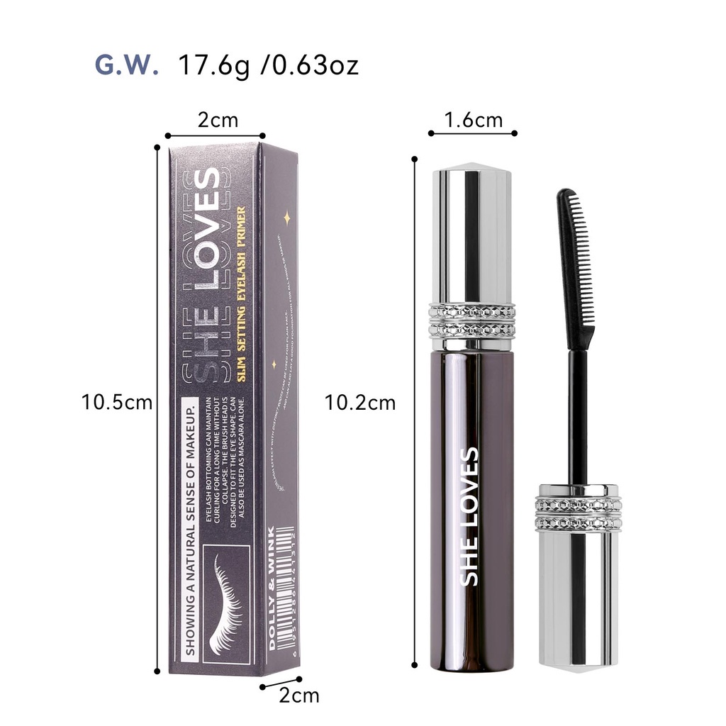 Mascara SHELOVES Chống Thấm Nước Nhanh Khô Không Nhòe Tạo Kiểu Lông Mi Tự Nhiên