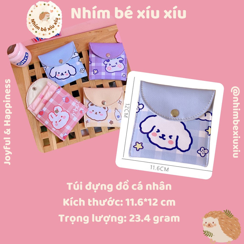 Túi cúc bấm ví mini đựng đồ cá nhân cute tiện lợi