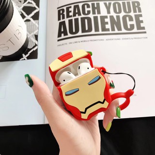 Vỏ Bọc Hộp Sạc Tai Nghe Airpods 1 / 2 Hình Siêu Anh Hùng Marvel Độc Đáo