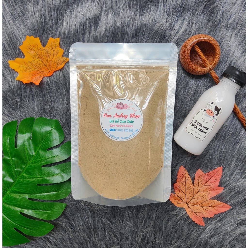 Bột Rễ Cam Thảo Nguyên Chất Làm Đẹp Túi 1Kg - Bột Đắp Mặt, Tắm Trắng Body