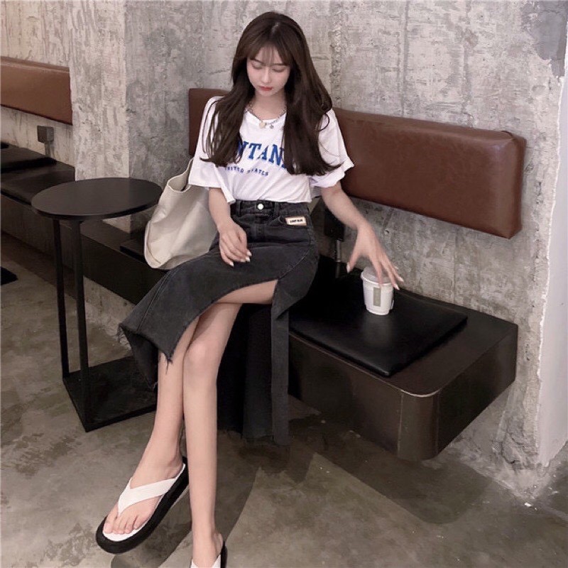 [Mã FAGREAT55 giảm tới 50K đơn 250K] Chân váy bò xẻ đùi CAO CẤP- Hàng có sẵn ( VẢI CO DÃN CAO CẤP- CÓ ẢNH THẬT) | BigBuy360 - bigbuy360.vn