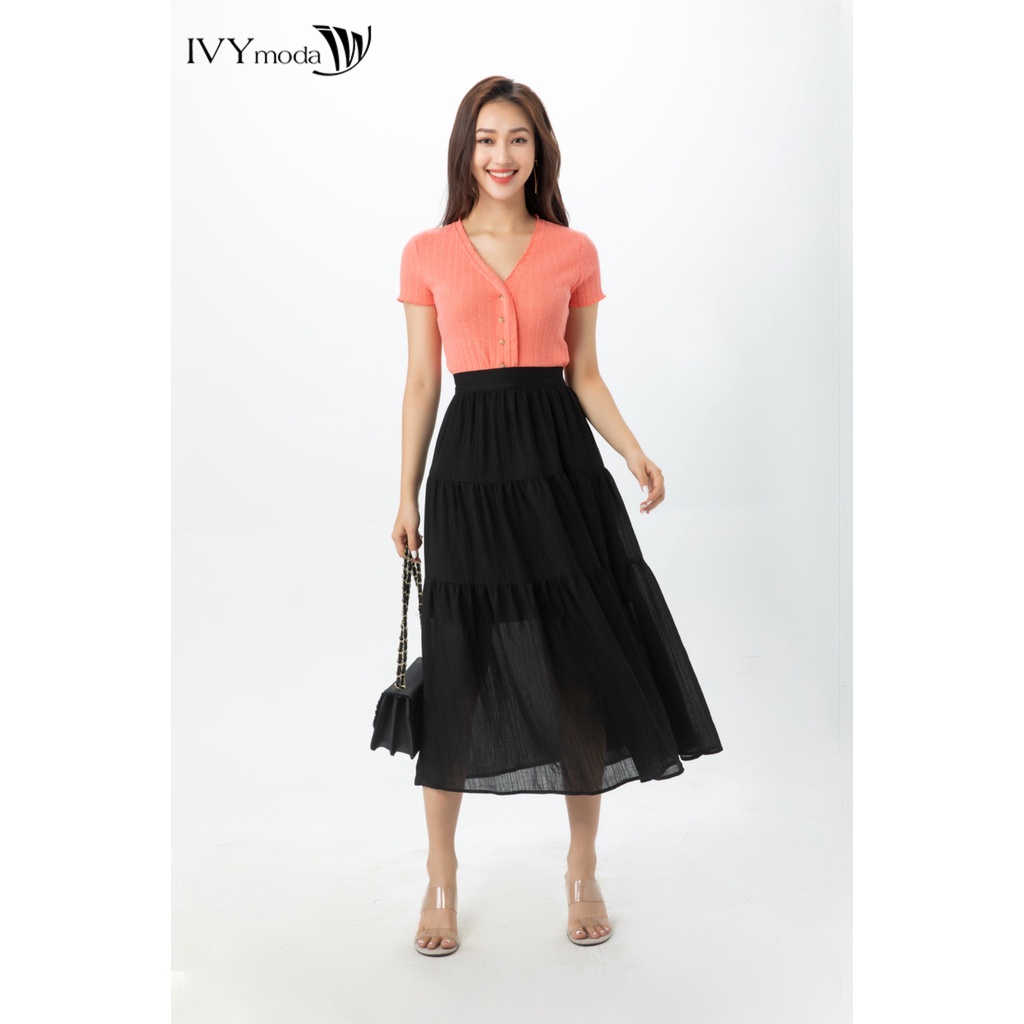 Chân váy xòe 3 tầng IVY moda MS 31M6641