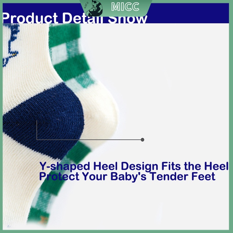 Set 5 đôi tất cotton in hình khủng long xinh xắn cho bé trai từ 1-12 tuổi