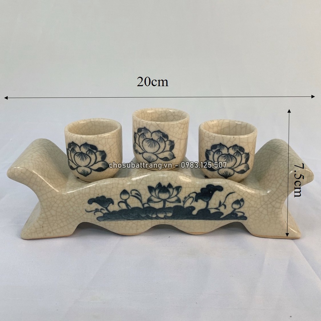 - Kỷ chén men rạn trơn sen
